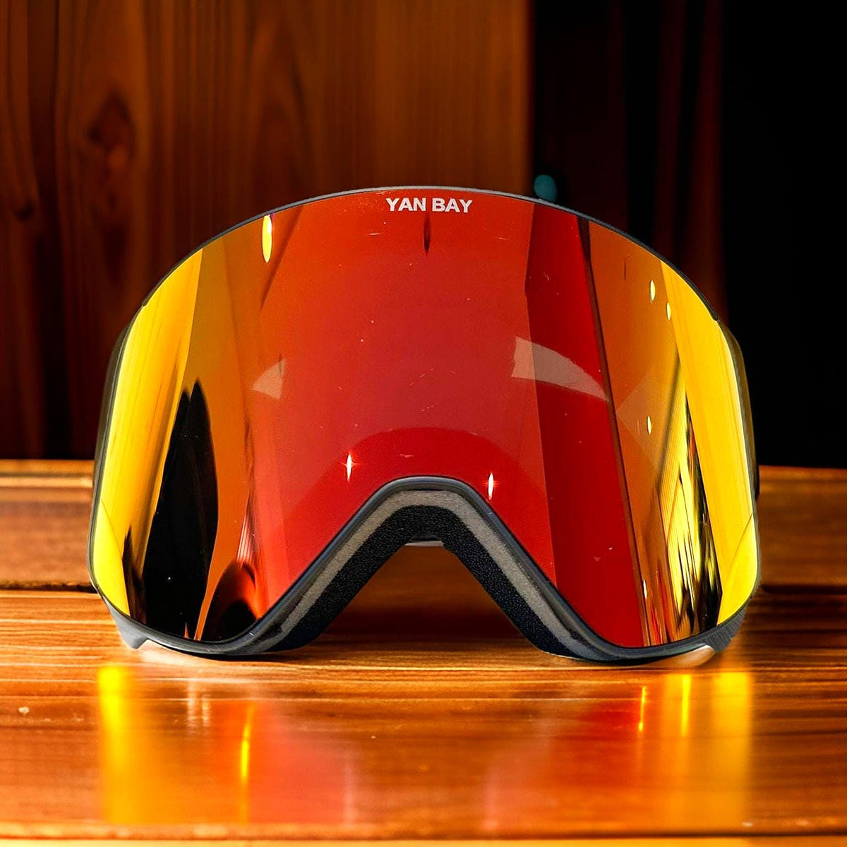 YAN BAY skibriller Rød-oransje – fra siden